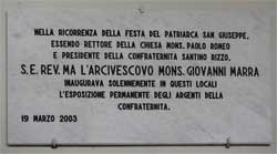 Targa dedicatoria